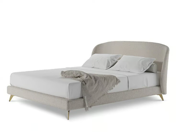 WAVE - Double bed with upholstered headboard by SCAPPINI & C - view 2